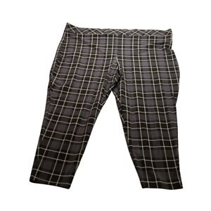 Torrid Grey Black Women's Plaid Cropped Leggings Plus Size 6 6X 30 on Tag NWT